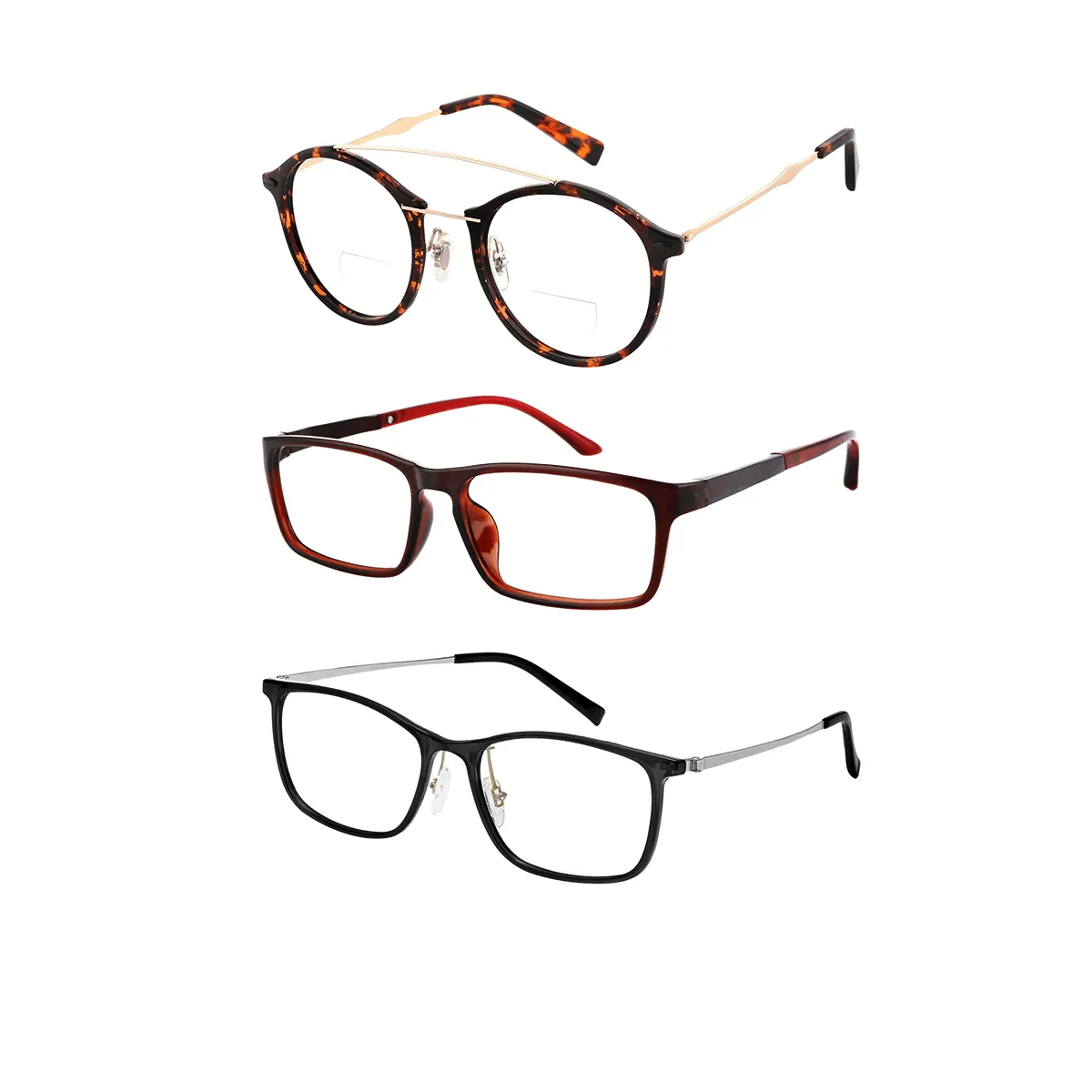 Classic Rectangle Multicolor  Reading Glasses for Women & Men